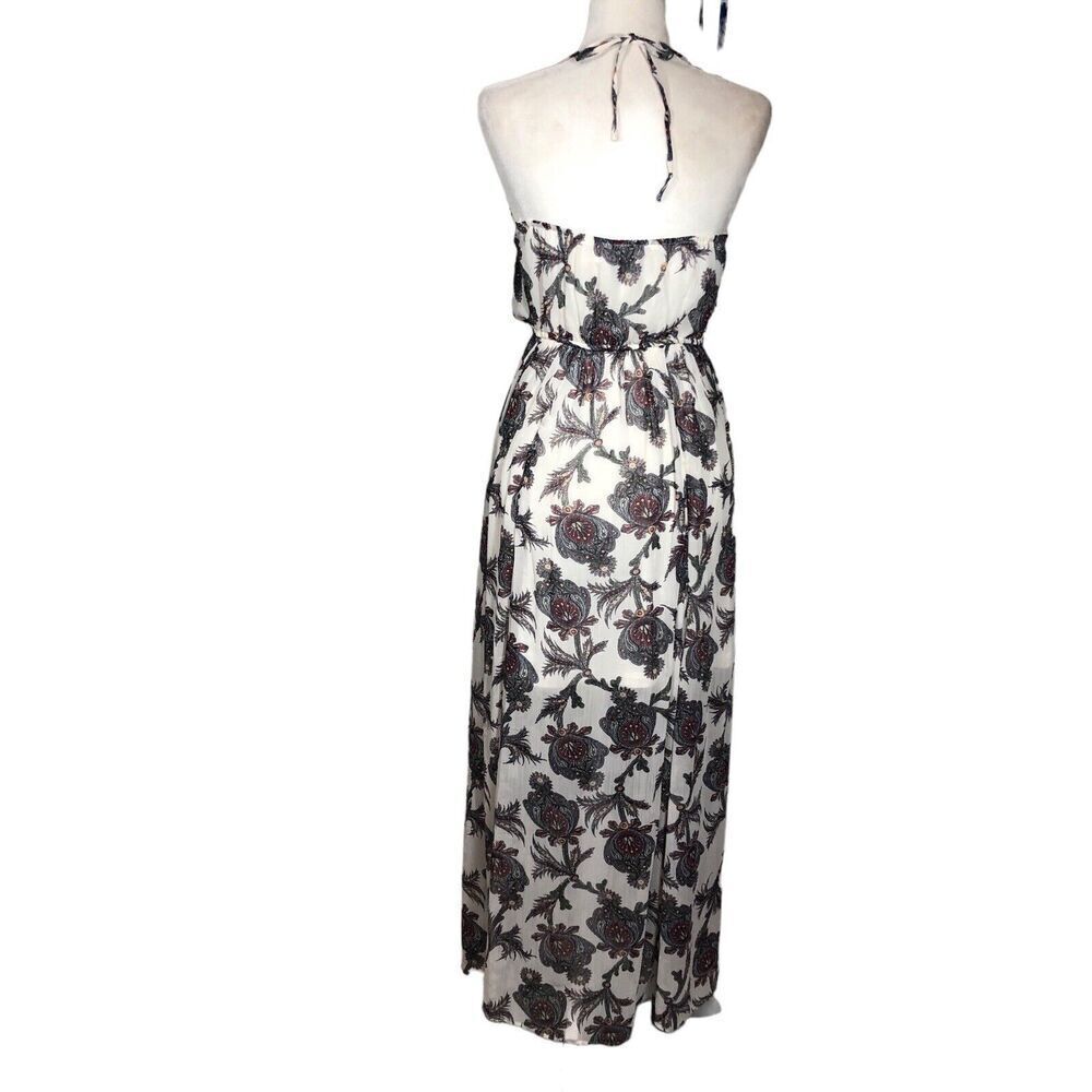 Abercrombie & Fitch Dress M‎ Halter Black Key Hole Bodice Y2K Hippy Boho Maxi - Picture 11 of 12